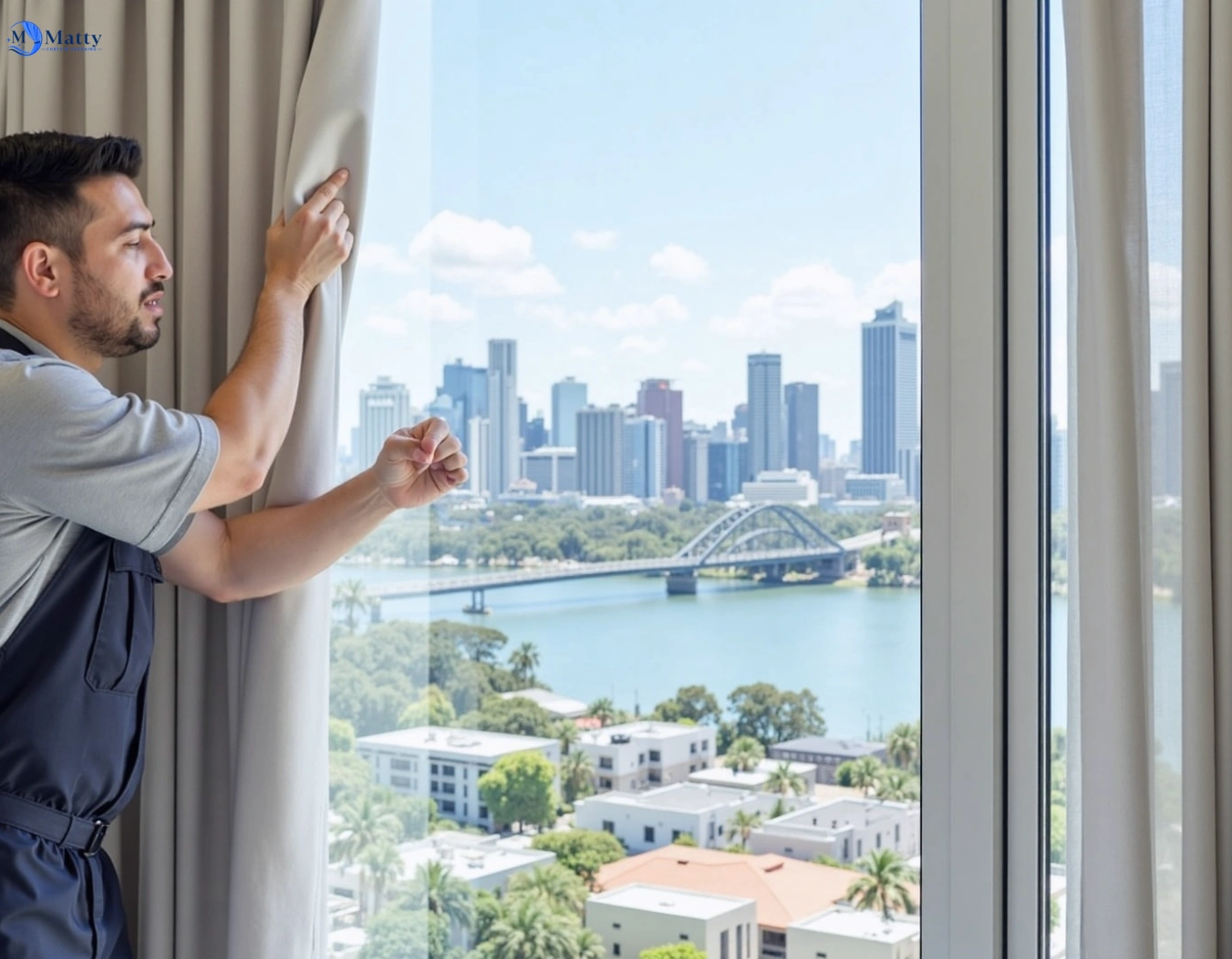 Professional curtain steam cleaning service enmore-nsw QLD by Matty Curtain Cleaning