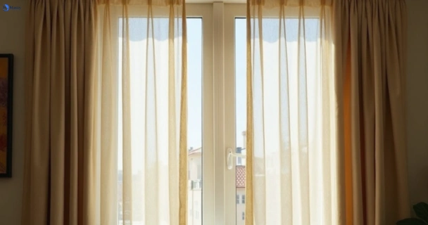 Dusty and dull curtains in enmore-nsw before steam cleaning